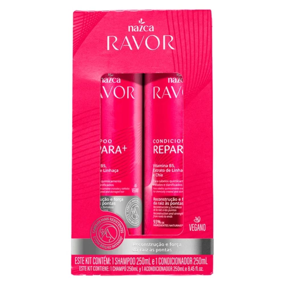Shampoo + Condicionador Ravor Reconstrução 250ml